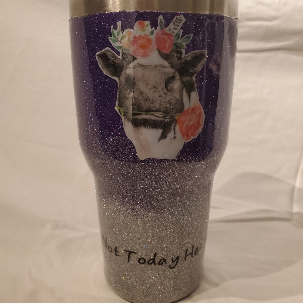 30 ounce Not Today Heifer tumbler